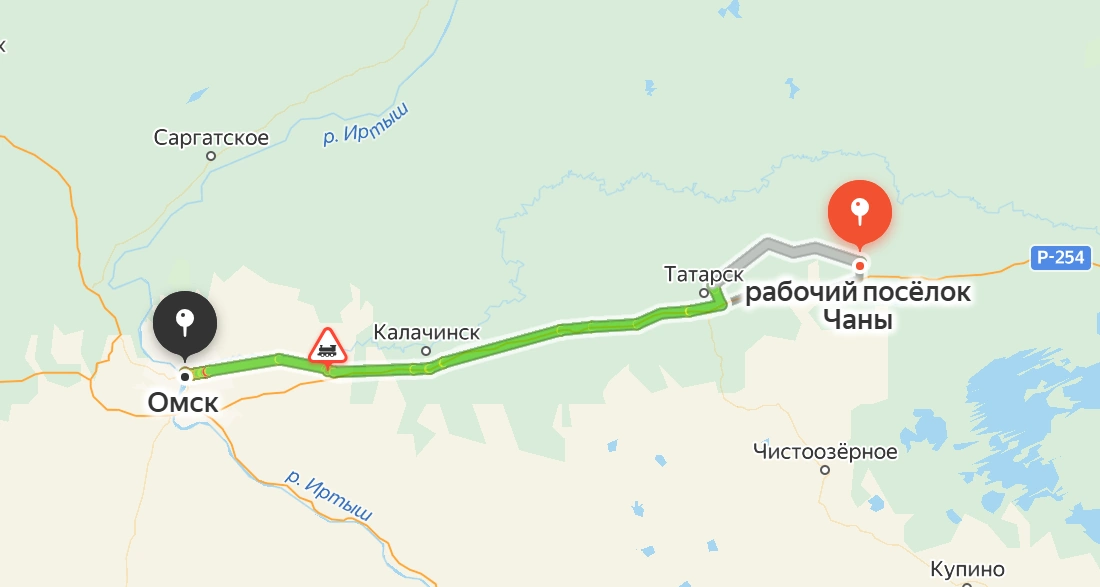 Чаны — Омск