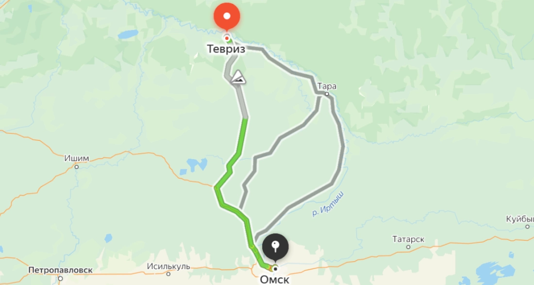 Тевриз — Омск